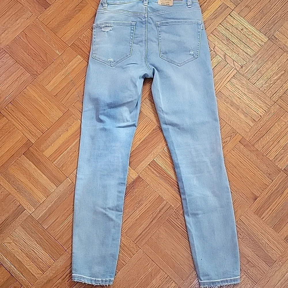 Garage Skinny Distressed Denim Light Blue Jeans Size 3 Nwt